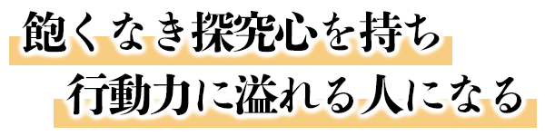 主体的な学習だから確かな力が身に付く！